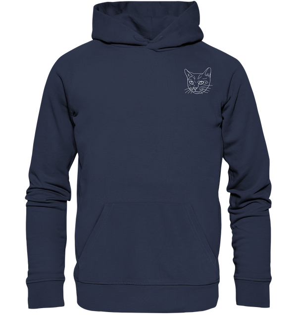 Katze weiß - Premium Hoodie Unisex Hoodies Tier-Shirts.com Deep Navy S