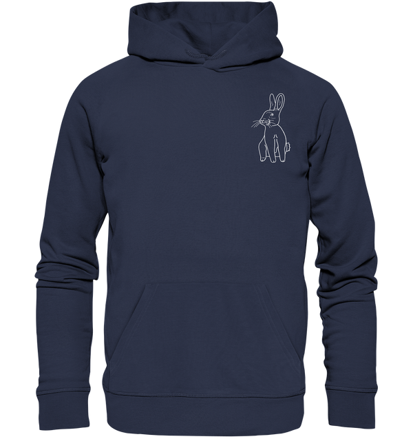 Hase weiß - Premium Hoodie Unisex Hoodies Tier-Shirts.com Deep Navy S