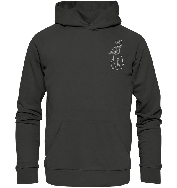 Hase weiß - Premium Hoodie Unisex Hoodies Tier-Shirts.com Charcoal S