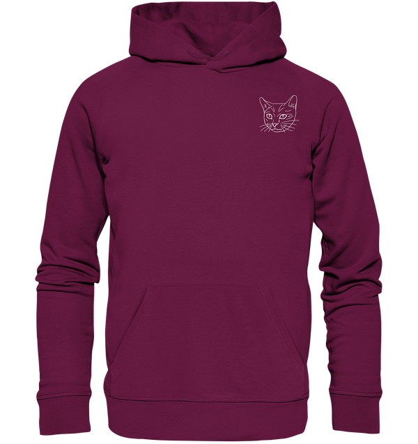 Katze weiß - Premium Hoodie Unisex Hoodies Tier-Shirts.com Burgund S