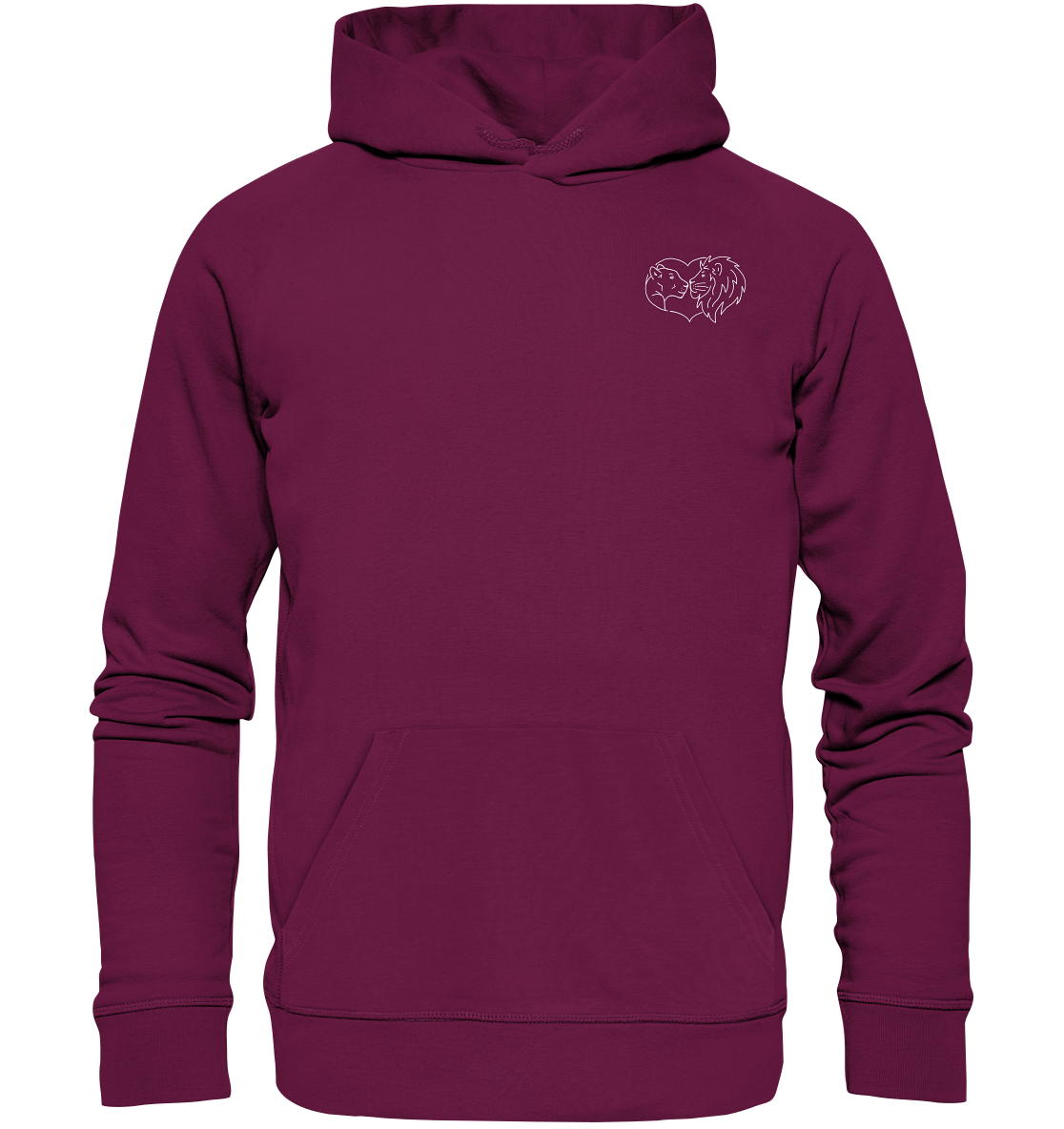 Löwenpaar weiß - Premium Hoodie Unisex