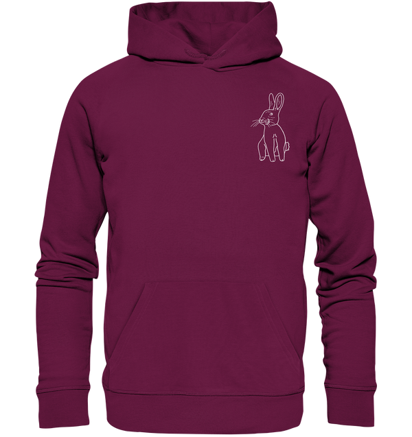 Hase weiß - Premium Hoodie Unisex Hoodies Tier-Shirts.com Burgund S