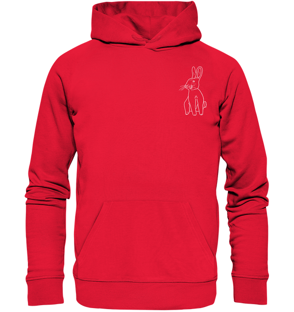 Hase weiß - Premium Hoodie Unisex Hoodies Tier-Shirts.com Rot S