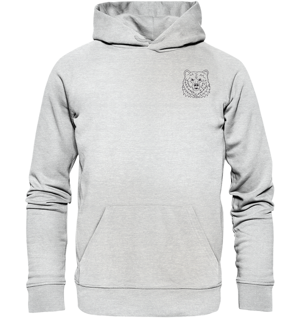 Bär schwarz - Premium Hoodie Unisex Hoodies Tier-Shirts.com Heather Grey (meliert) S