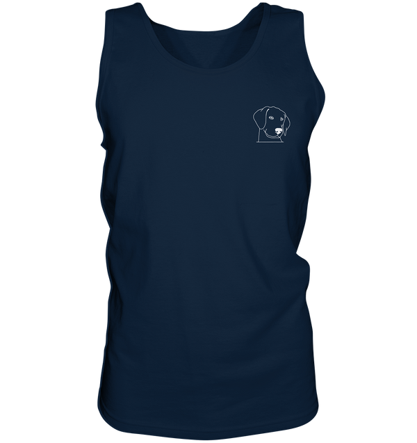 Hund Schlappohr weiß - Tank-Top Unisex Tank-Tops Tier-Shirts.com Navy S