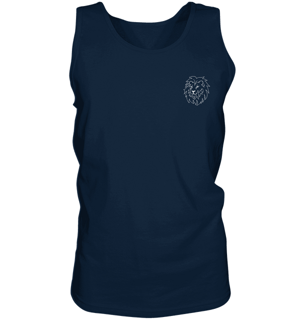 Löwe weiß - Tank-Top Unisex Tank-Tops Tier-Shirts.com Navy S