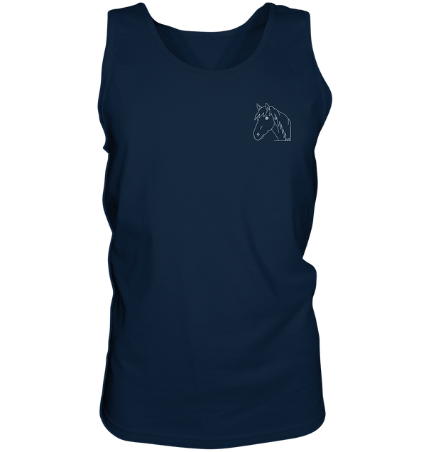 Pferd weiß - Tank-Top Unisex Tank-Tops Tier-Shirts.com Navy S