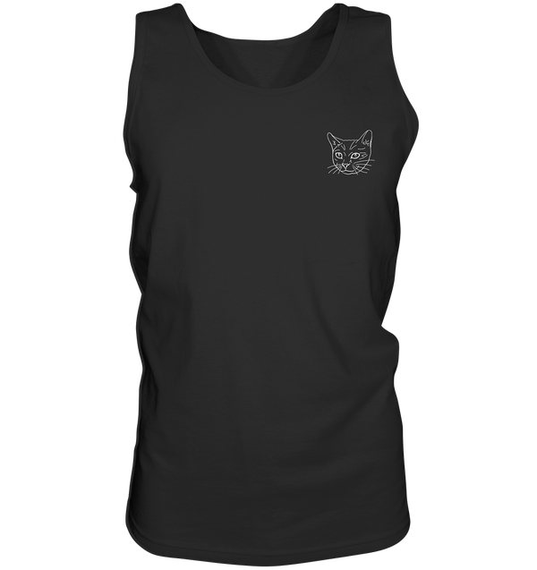 Katze weiß - Tank-Top Unisex Tank-Tops Tier-Shirts.com Black S