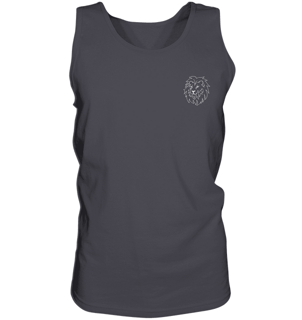 Löwe weiß - Tank-Top Unisex Tank-Tops Tier-Shirts.com Charcoal S