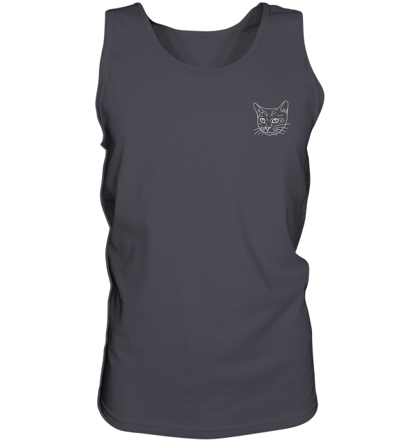 Katze weiß - Tank-Top Unisex Tank-Tops Tier-Shirts.com Charcoal S